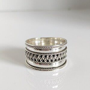 Sterling Silver Ring, Thumb Ring, Wide Band Ring, Lightweight Thumb Band,